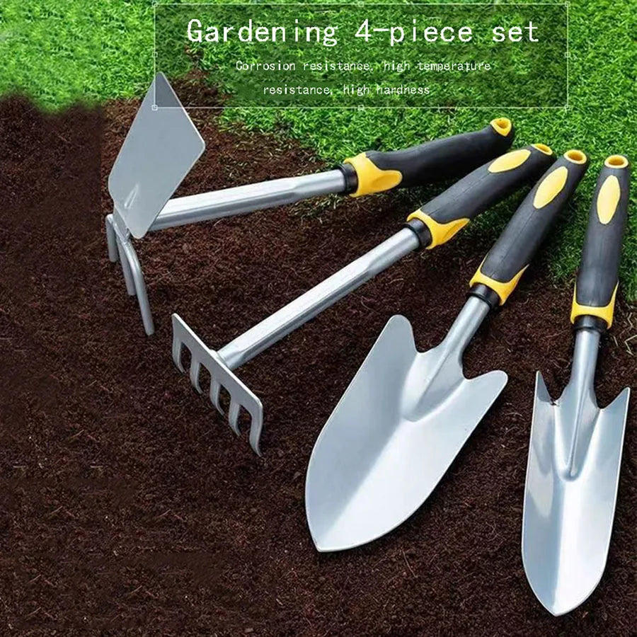 Garden Essential 4-Piece Tool Set with Hoe and Shovel - Fesara