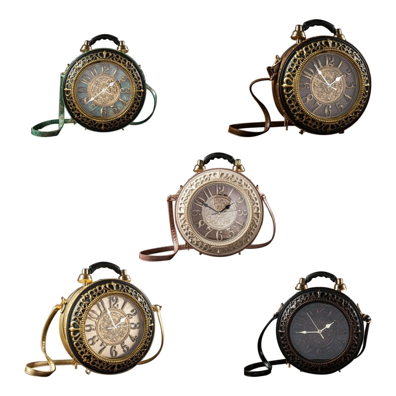 Unique Retro Style Clock Purse Bag