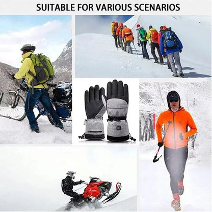 Warm Waterproof Electric Gloves for Outdoor Sports
