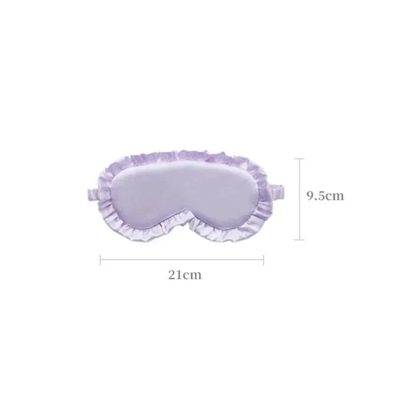 Silky Eye Mask - Soft Ruffle Sleep Mask for Women