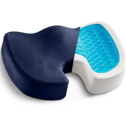 Comfortable Gel Cushion with Memory Foam and Grip Base