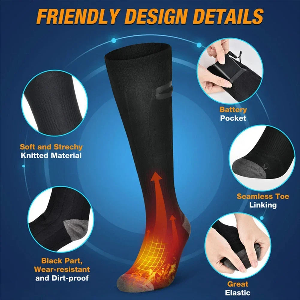 Warm Electric Socks with Battery Pack for Winter