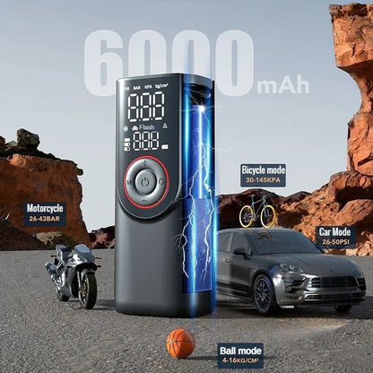 Portable Digital Air Compressor Pump 150PSI LED Light