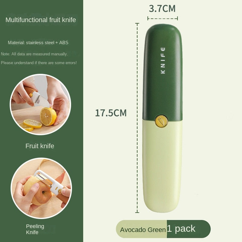 Compact 2-in-1 Veg Peeler Kitchen Knife Set