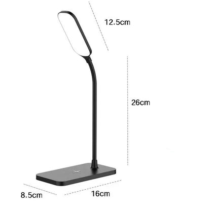 Sleek LED Desk Lamp with Wireless Charging & USB - Fesara