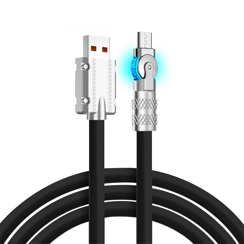 Fast Charge Phone Cable with 360 Rotation