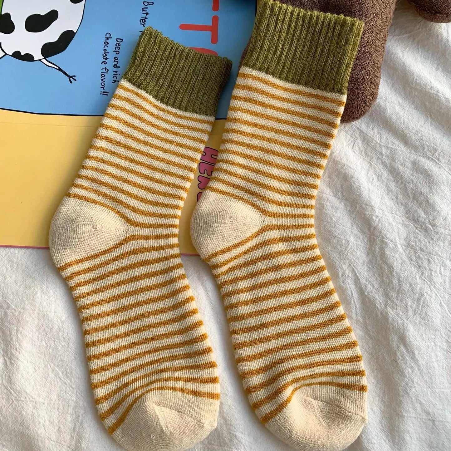 Cozy Women's Wool Socks Thick Warm Winter Ribbed