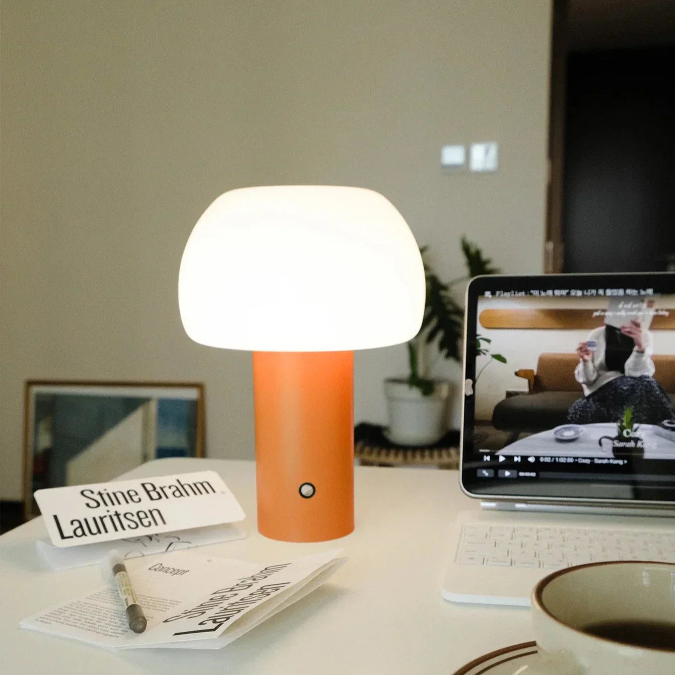 Compact LED Desk Lamp for Warm Ambient Light