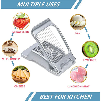 Easy Egg Slicer with Sharp Stainless Steel Blades