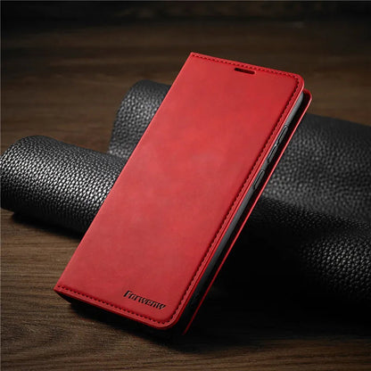 Premium Leather iPhone Case with Strong Magnet