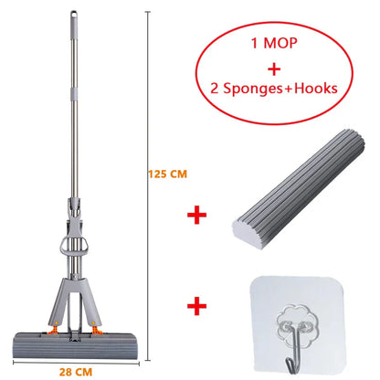 Compact Folding Mop for Tiles Wood and Glass Floors
