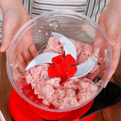 Easy Grip Manual Food Chopper with Sharp Stainless Blades