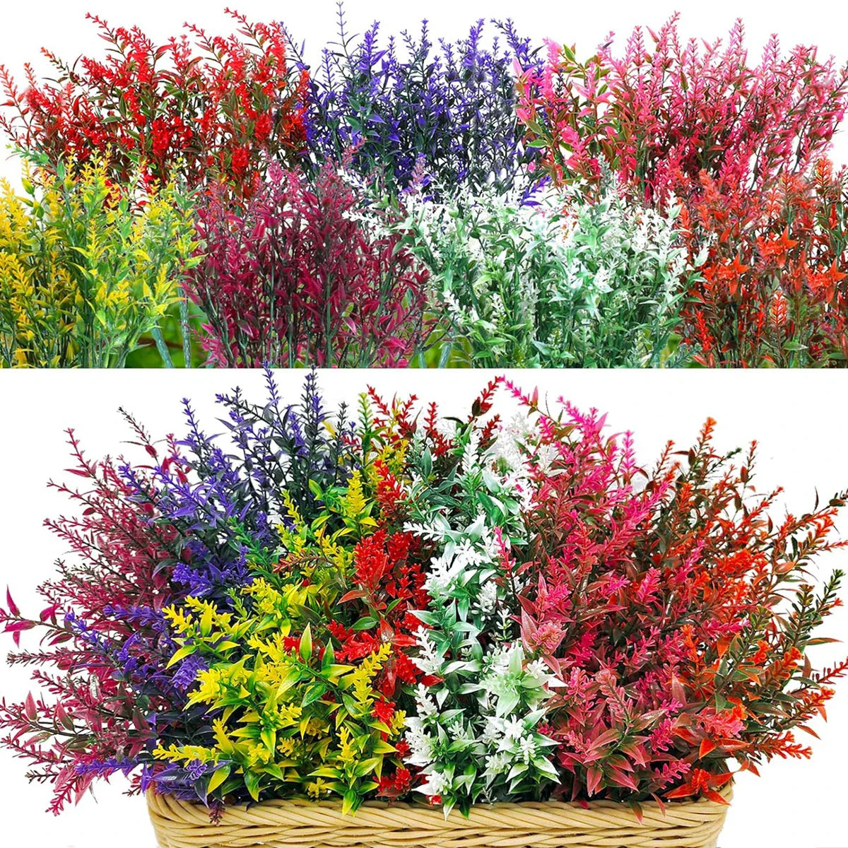 Beautiful 12pc Artificial Lavender Flower Set