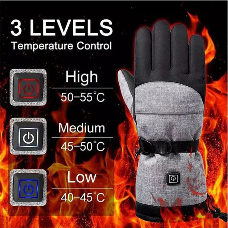 Warm Waterproof Electric Gloves for Outdoor Sports