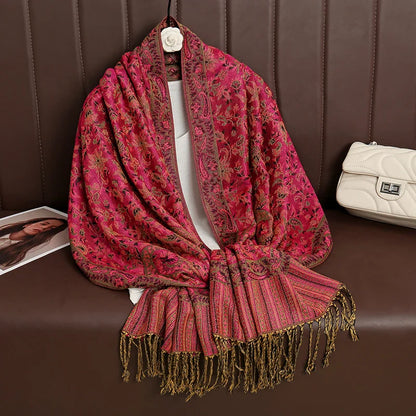 Soft Women's Cashmere Scarf Luxury Warm Print