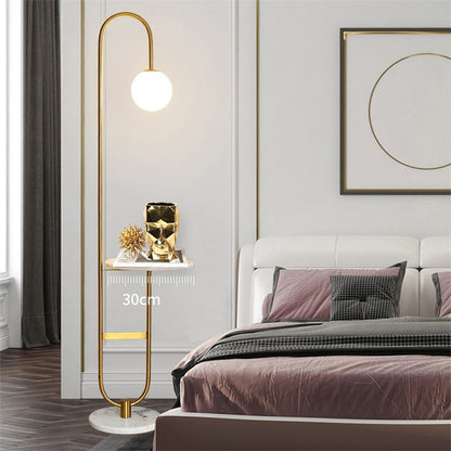 Space Saving Floor Lamp with Shelf