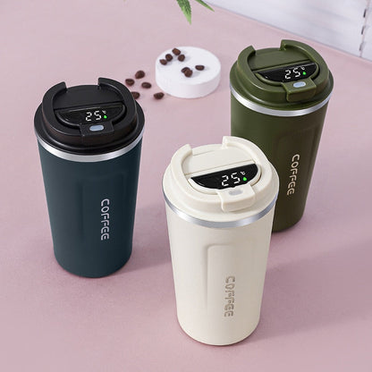 Insulated Smart Coffee Mug with LED Temperature Display