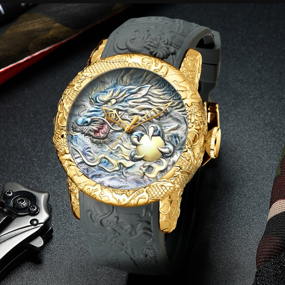 Vintage Dragon Quartz Crystal Watch