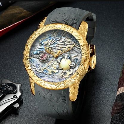 Vintage Dragon Quartz Crystal Watch