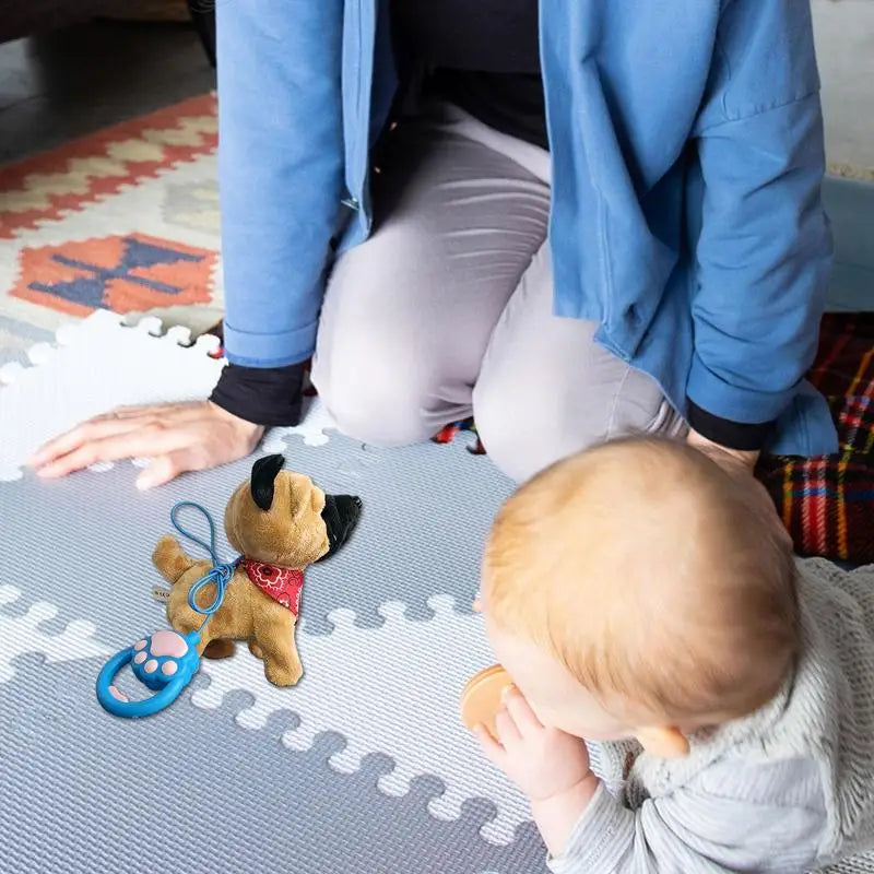 Cuddly Puppy Robot Toy with Remote and Leash