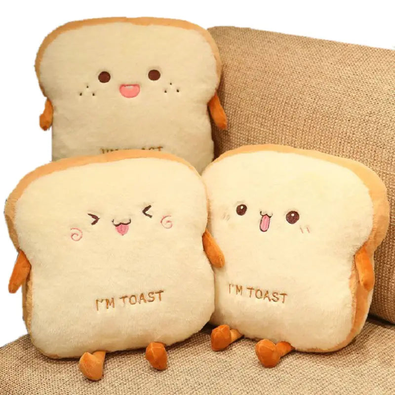Cozy Toast Shaped Soft Heat Pillow