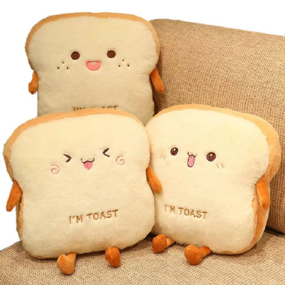 Cozy Toast Shaped Soft Heat Pillow