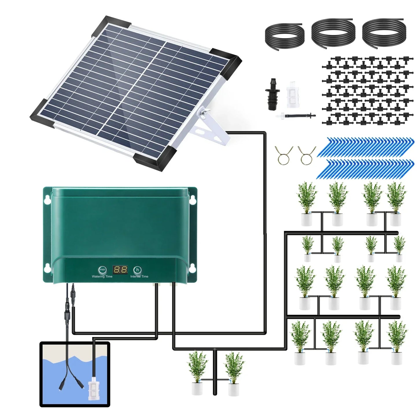 Smart Watering System Kit with Timer and 30 Settings
