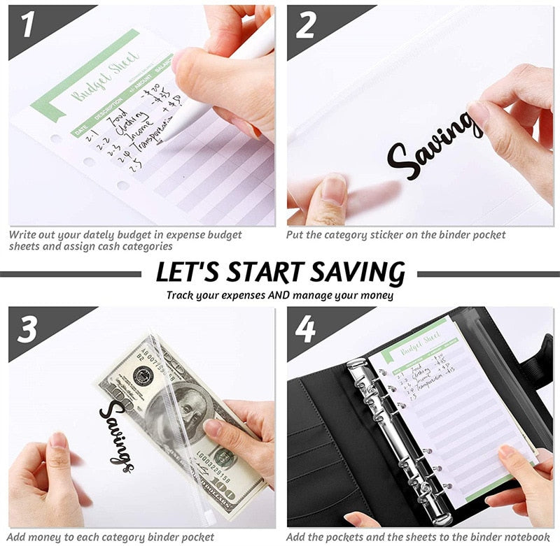 Premium Leather Wallet Notebook Organizer