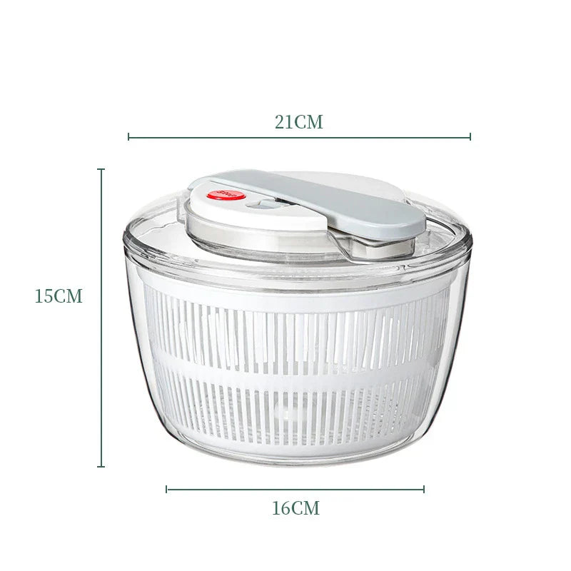 Easy Clean Salad Spinner with Lid and Non Slip Base