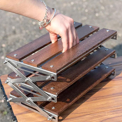 Space Saving 3-Tier Folding Storage Shelf