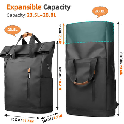 Practical Men's Laptop Backpack with USB and Waterproof Design