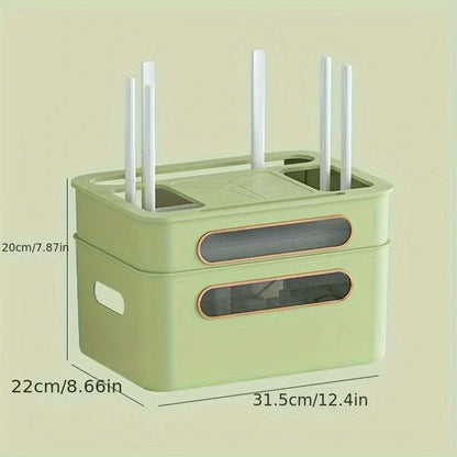 Wireless Router Storage Case with Cable Organizer