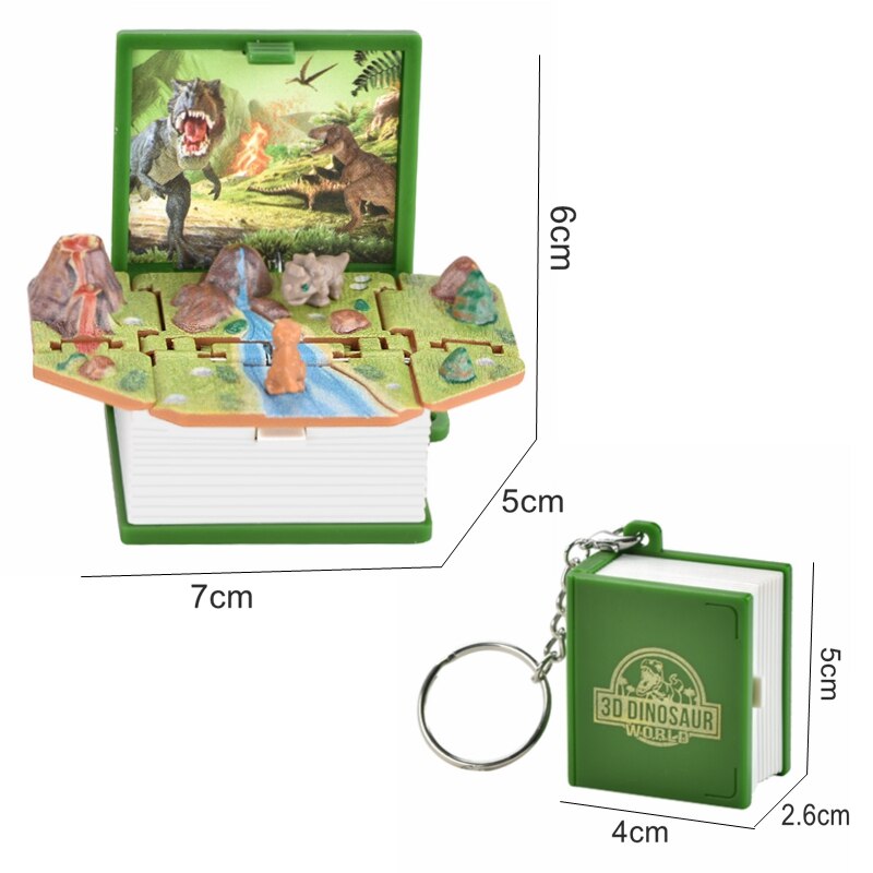 Colorful Dino Mini Figurine Keychain Toy