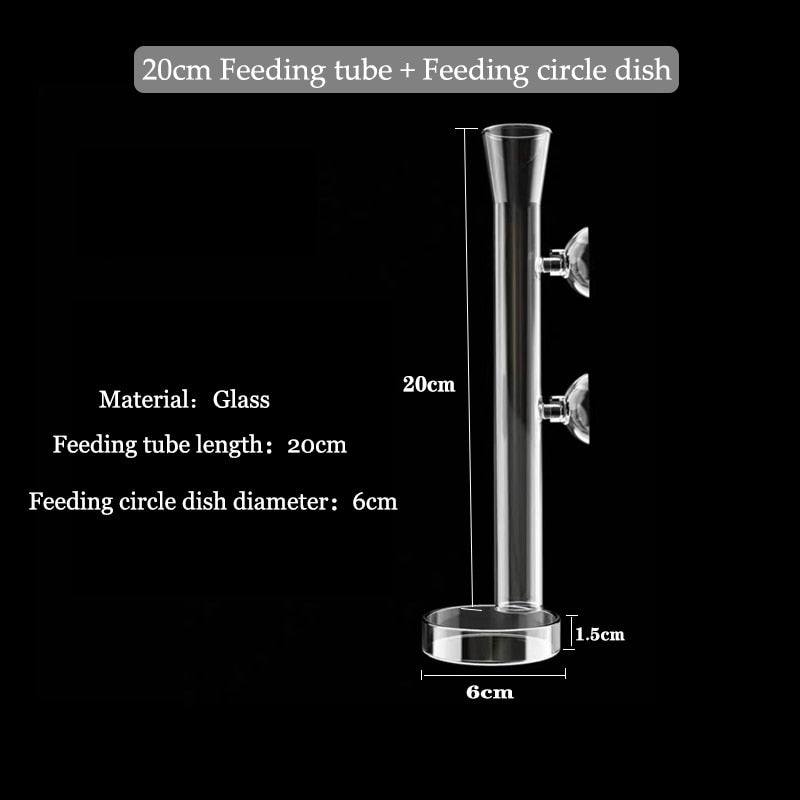 Clear Glass Fish Food Feeder Tube