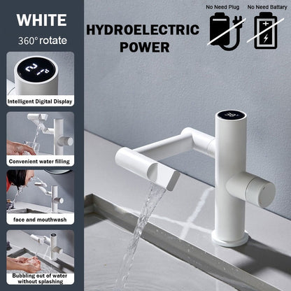 Contemporary Automatic Rotating Waterfall Kitchen Faucet