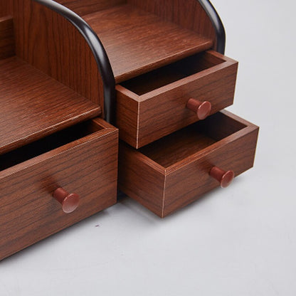 Stylish Wooden Office Desk Organizer