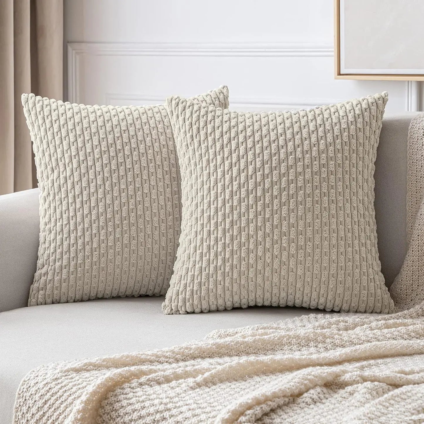 Cozy Striped Velvet Cushion Pillow for Home Decor