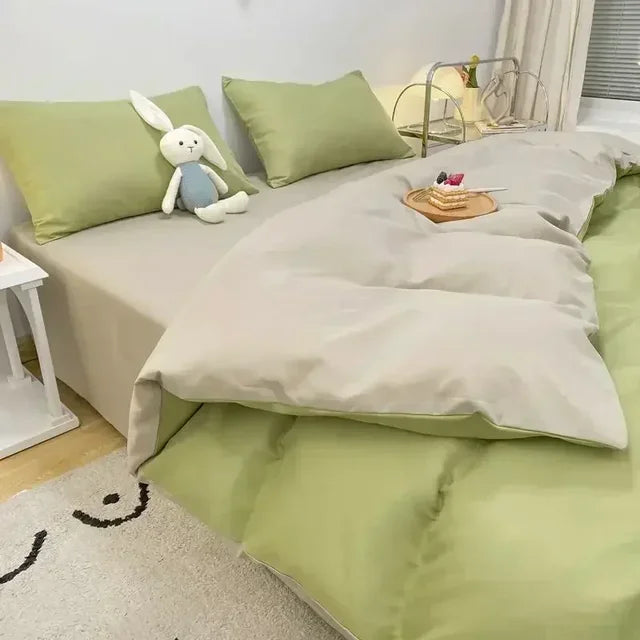 Soft Reversible Duvet Cover Set