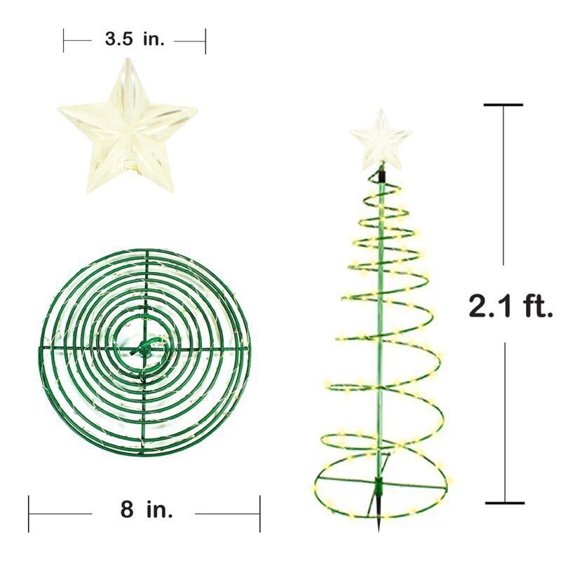 Outdoor Solar Powered Xmas Tree Lights