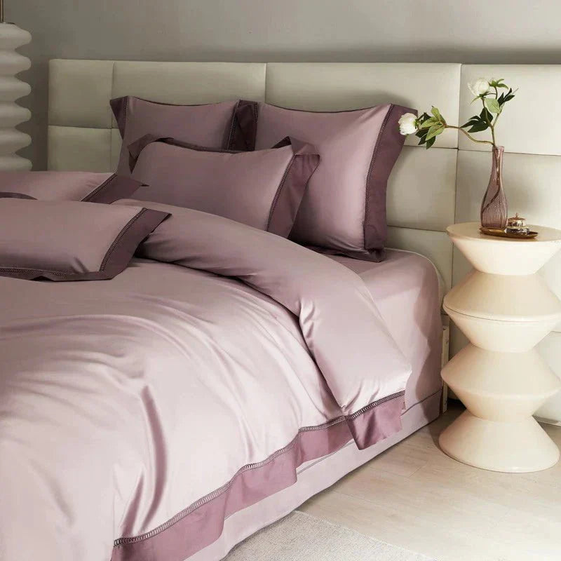 Luxurious Purple Cotton Bedding Set