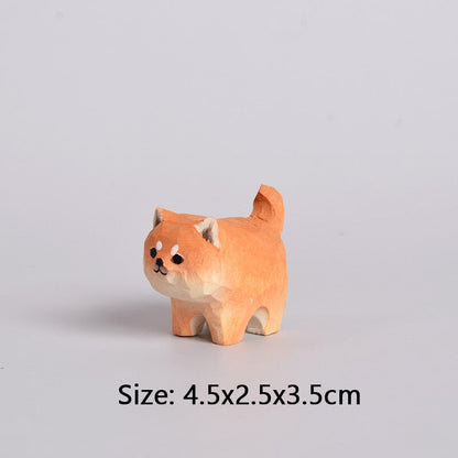 Adorable Handcrafted Wood Animal Figurines