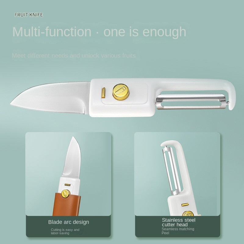 Compact 2-in-1 Veg Peeler Kitchen Knife Set