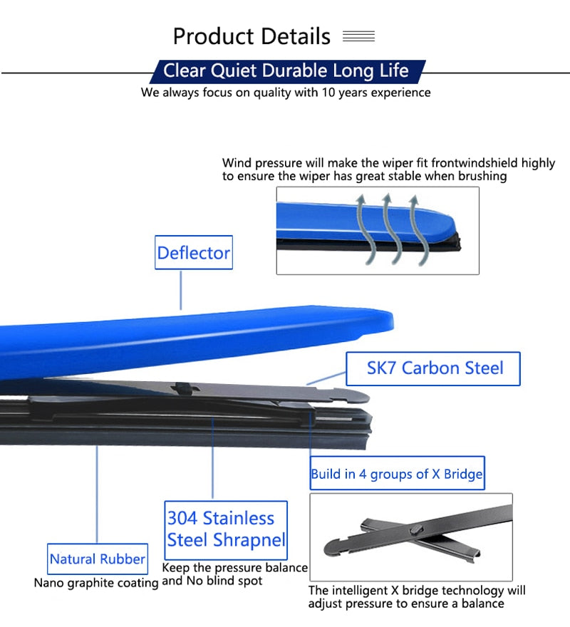 Fesara | Auto Vibrant Colored Windshield Wiper Blade
