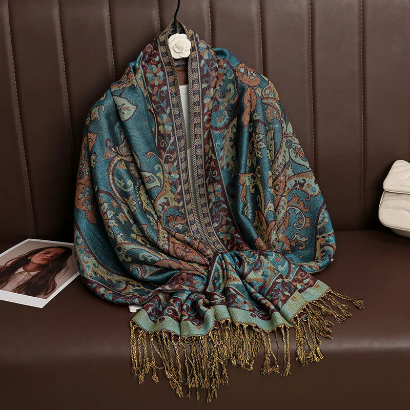 Soft Women's Cashmere Scarf Luxury Warm Print