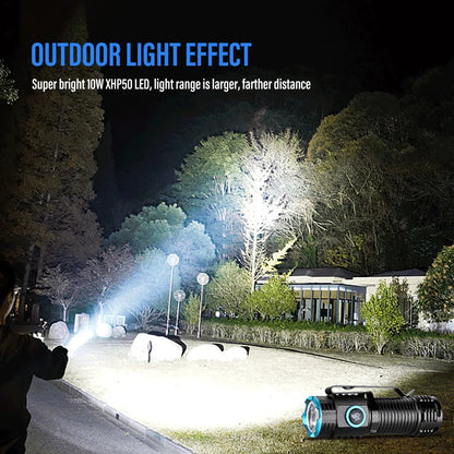Compact Rechargeable LED Flashlight with Clip