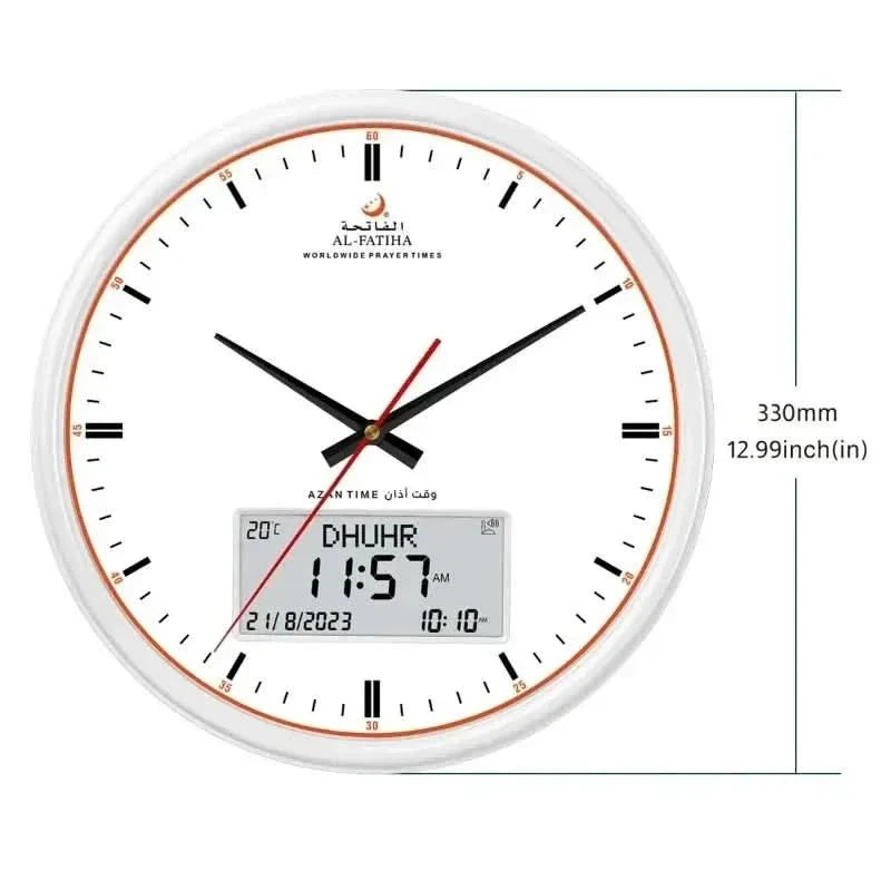 Islamic Prayer Clock with Auto Azan and 10 Sounds