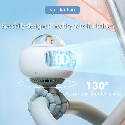 Compact Rechargeable Baby Stroller Fan