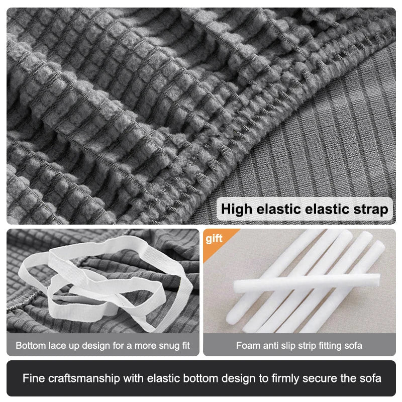 Stretchy Fabric Sofa Slipcover | Fit 1-4 Seaters & L-Shaped
