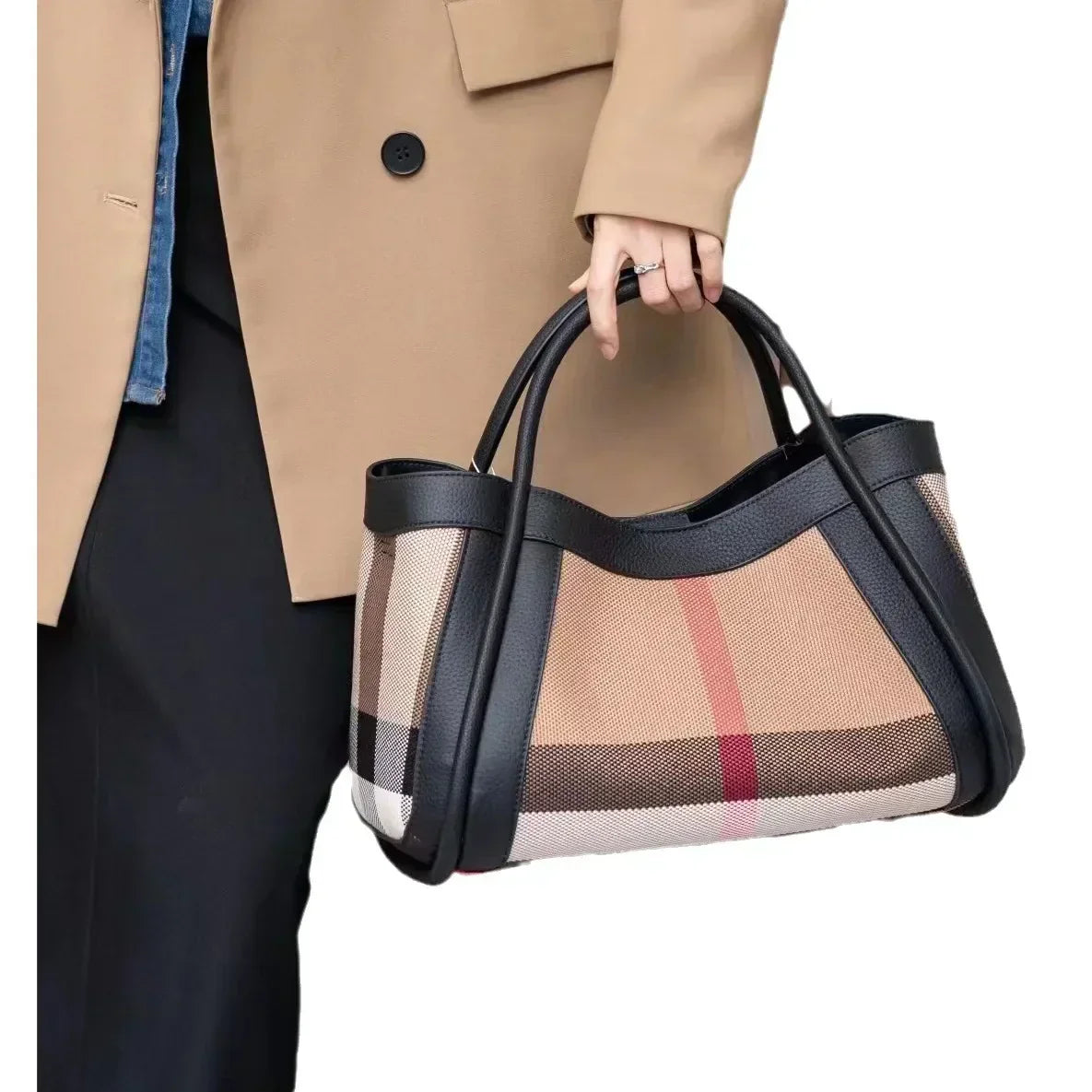 Stylish Ladies Big Patch Leather Cross Body Bag