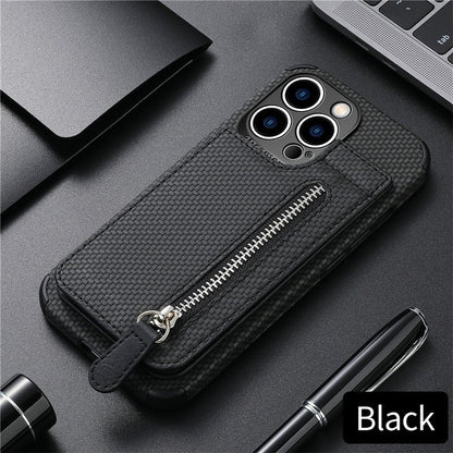 Fashionable Zipper Phone Wallet Case